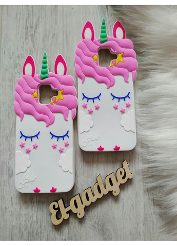 Чохол на Galaxy А6 2018 А600 білий Єдиноріг силіконовий 3d Samsung (360896852)