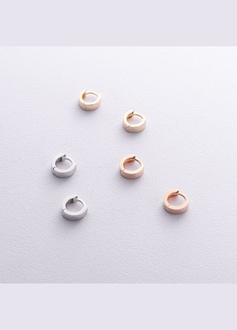 Сережки кільця у білому золоті mini с08820 Oniks (268830833)