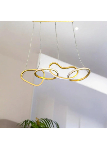 Светодиодная люстра 4 Кольца PJ857 (100см) Золотистая No Brand (331640448)