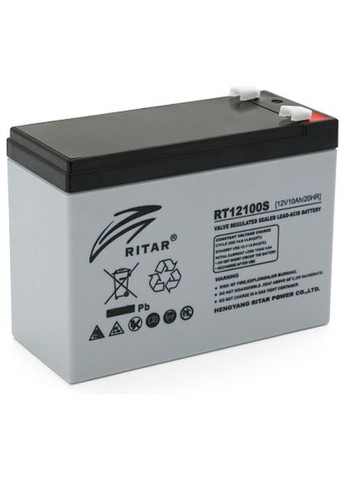 Батарея до ДБЖ AGM RT12100S, 12V-10Ah (RT12100S) Ritar AGM RT12100S, AGM RT12100S, 12V-10Ah, 12V-10Ah (366489015)