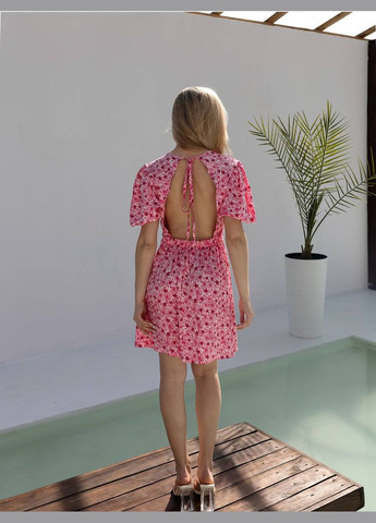 Рожева повсякденний жіноча сукня в квітковий принт Avanti з квітковим принтом