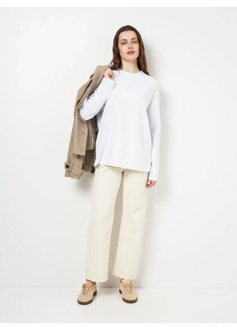 Лонгслів жіночий оверсайз, спущений рукав, колір білий HiBrand (371014177)