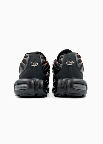 Черные демисезонные кроссовки мужские nike black/orange No Brand Air Max TN Plus