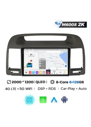 Штатная магнитола MS 2k Toyota 5 (2001-2006) Серый, MS 2k 360 6Gb+128Gb CarPlay QleD Mekede Camry (384268885)