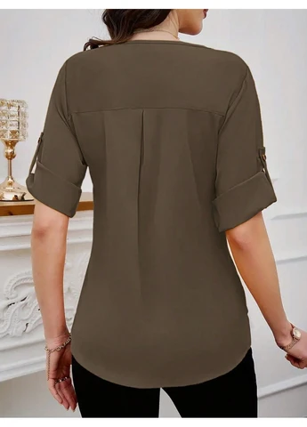 Коричнева блуза SHEIN
