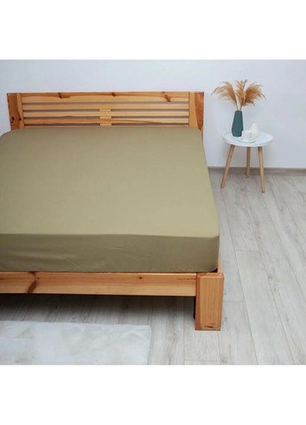 Простынь-чехол на резинке евро Вдохновение 2-04071-28104 215х240 см оливковая ТЕП (327791374)