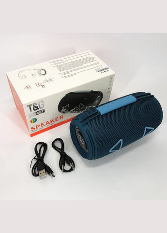 Bluetooth колонка TG657 с RGB-подсветкой 1500 mAh. Цвет: синий T&G (301426426)