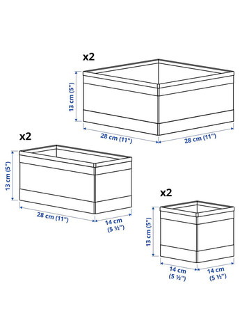 Набір контейнерів ІКЕА SKUBB темносірий (40399998) IKEA (267903407)