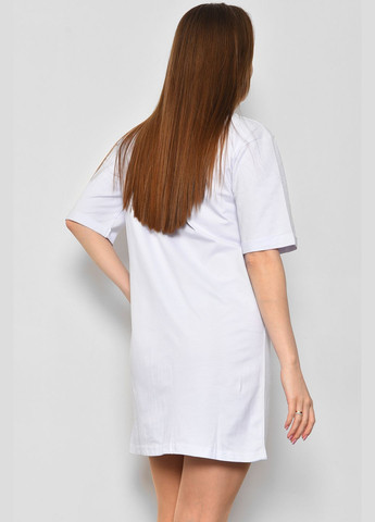 Жіноча туніка з тканини лакоста білого кольору. Let's Shop (290981442)