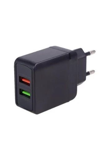 Сетевое зарядное устройство 28W, 2 USB, QC3.0 (Port 1-5V*3A/9V*2A/12V*1.5A. Port 2-5V2A) VOIN (386232222)
