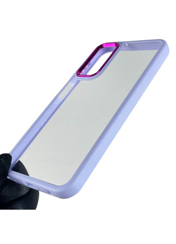 Чохол для Galaxy A24 4G SM-A245F з кольоровими високими бортами на самсунг а24 бузковий Samsung (366020876)