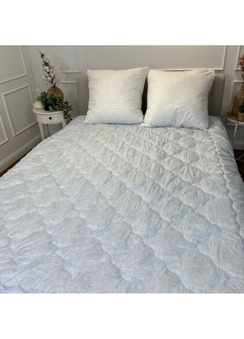 Ковдра полуторна подвійна 4 сезони з холлофайбера 21555 142х210 см блакитна Arda (369014454)