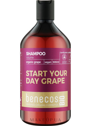 Шампунь для волосся Volumizing Shampoo Organic Grape Oil 500ml (1149915-12861528) Benecos (368619821)