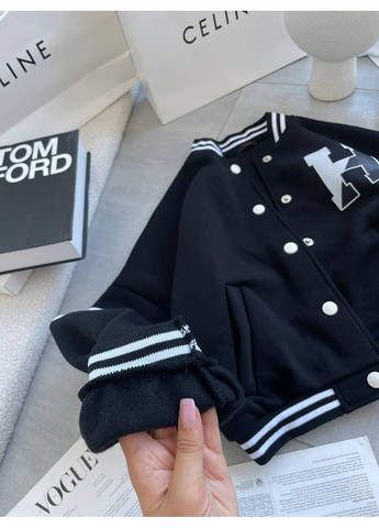 Теплый бомбер из тринитки на флисе – замеры в описании. Vione на кнопках (367078013)