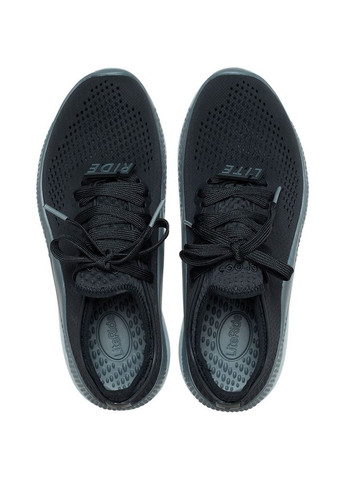 Черные демисезонные женские кроссовки literide 360 pacer black slate grey m4w6-36-23см 206715-w Crocs