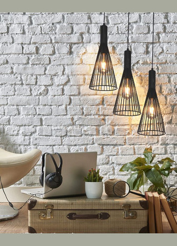 Підвісний світильник, люстра 328366 Tiana E27 3x20W IP20 Чорний (094644) Goldlux (361312487)