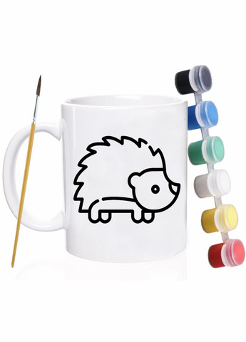 Набор для детской творчества Черепаха и Еж #01 / раскраска для детей / 330 мл белая No Brand (316120055)