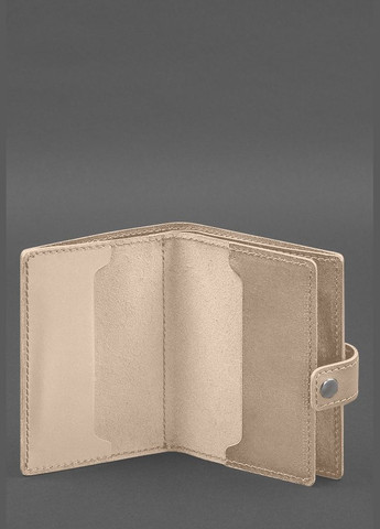 Кожаная обложка-портмоне для военного билета офицера запаса (узкий документ) Светло-бежевый (A-028334) BlankNote (328961438)