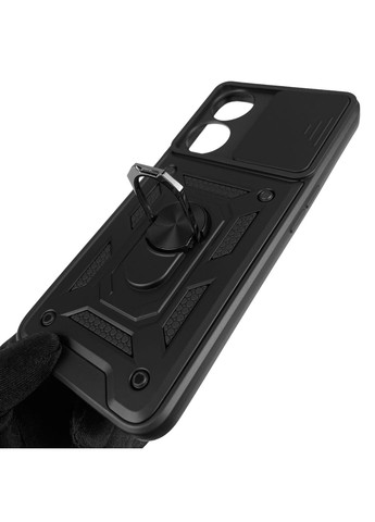 Чехол для A78 4G бронированный с кольцом со шторкой на камеру на оппо а78 4г чёрный rg1 Oppo (366020214)