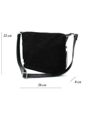 Жіноча сумка через плече зі шкіри та замші. 26х22х8 см Borsacomoda (289367647)