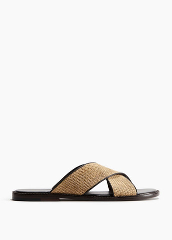 Бежевые кэжуал шлепанцы H&M