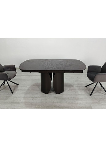 Стіл обідній розкладний EDGAR 160(240)*90 бронзовий/коричневий Intarsio (372178480)