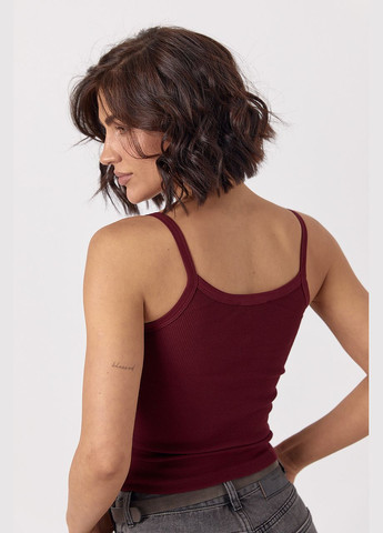 Майка в рубчик с контрастной вставкой под грудью Lurex — 322655535