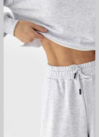 Спортивный костюм с коротким свитшотом и прямыми брюками Lurex Спортивный костюм (334016737)