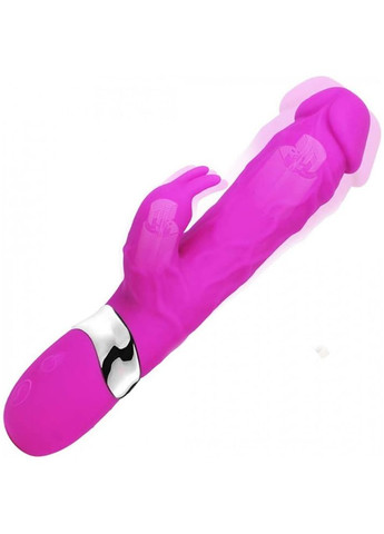 Подвійний вібратор кролик Rabbit Kiss USB чорний силікон + пластик No Brand (303910391)