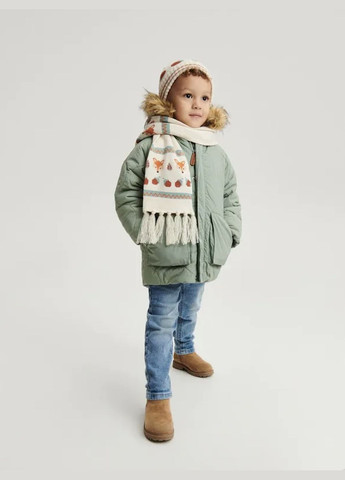 Светло-зеленая зимняя детская зимняя курточка Reserved Курточка на шерпі