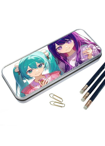 Пенал школьный для мальчика и девочки металлический Аниме Ребенок любимца #019 7*18 см Silver No Brand (309158842)