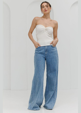 Вязаный топ-тубус с фигурным лифом черный Arjen — 294907262