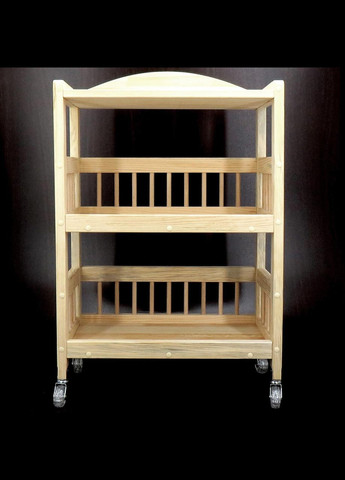 Этажерка из дерева для ванной на колёсиках Комуния бланже (АБТ-006301) No Brand (328208711)
