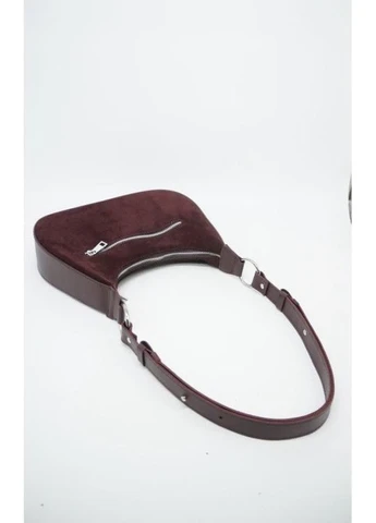 Сумка багет женская с натуральной замши 1774 4625-206 Бордовая ARTiS Bags Крос-боді, шопер (376133457)