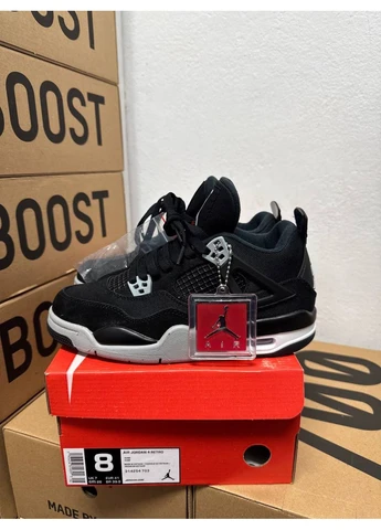КРОСІВКИ ЖІНОЧІ NIKE AIR JORDAN 4 BLACK CANVAS НАЙК АІР ДЖОРДАН ЧОРНІ No Brand чорні демісезони (390651186)