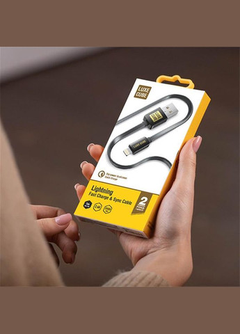 Кабель Flat USB - Lightning (M/M), 1 м, (2231252964019) Luxe Cube (336952650)
