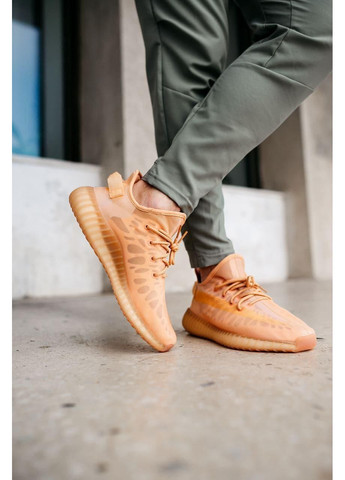 Помаранчеві Осінні кросівки чоловічі adidas yeezy boost 350 v2 mono clay адідас ізі буст No Brand