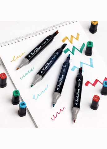 Набор двусторонних скетч маркеров в чехле Touch 24 шт (296108506)