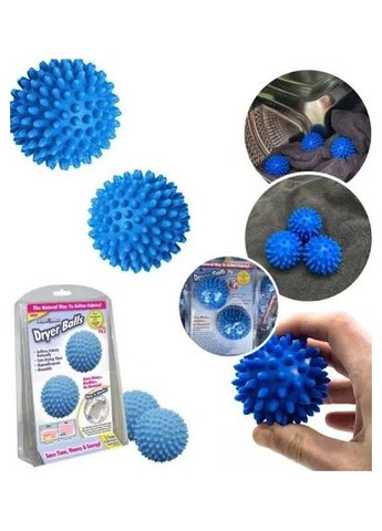 Шарики для стирки Dryer Balls пуховиков в стиральной машине синий (2091116712) No Brand (328920831)