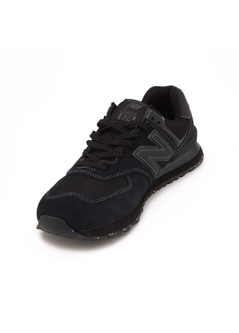 Чорні Осінні кросівки чоловічі new balance 574 v2 full black нью беланс 574 No Brand