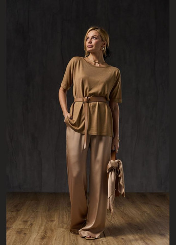 Элегантный джемпер свободного силуэта из шелковистой пряжи (2502) Triko Bakh - (334710692)