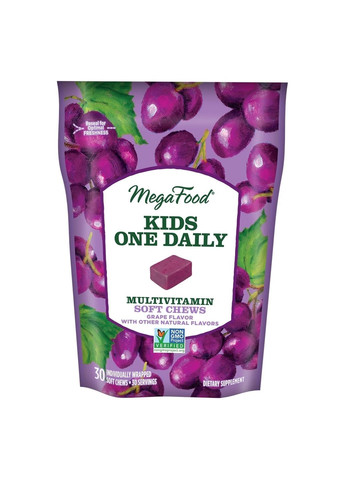 Вітаміни та мінерали Kids One Daily Multivitamin, 30 желейок Виноград MegaFood (293421852)