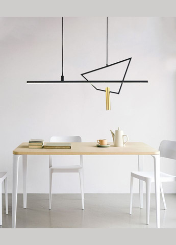 Люстра світлодіодна підвісна LED світильник для квартири на стелю лед 27175 Чорний 60-150х15х120 см. Sunnysky (364753200)