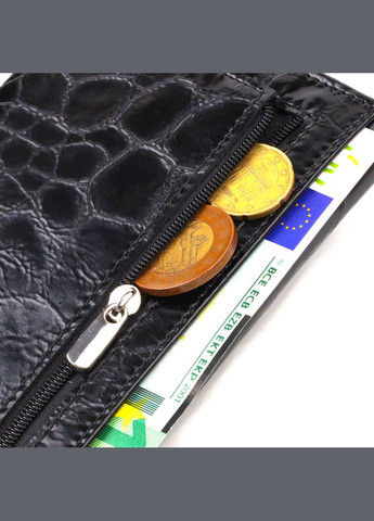 Необычный женский кошелек из натуральной фактурной кожи 21834 Черный Canpellini (331911057)