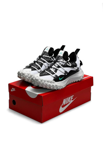 Черно-белые демисезонные кроссовки мужские, вьетнам Nike Acg Mountain Fly Low White Black Mint