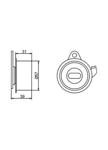 Ролик натяжний MITSUBISHI (вир-во ) GT80990 GMB (366161342)