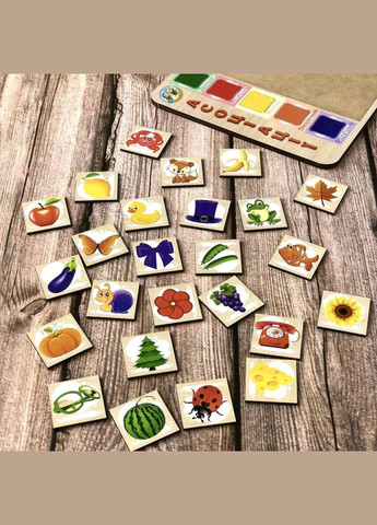 Деревянный пазл-вкладыш "Ассоциации: цвета-2" (ПСД095) PSD095, 25 плашек Ubumblebees (315402648)