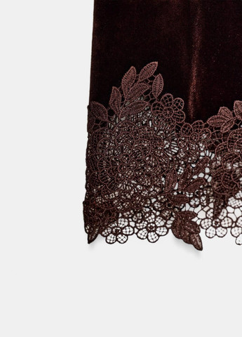 Темно-коричневое платье Zara однотонное