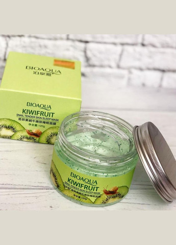 Нічна маска-детокс для обличчя з ківі та равликовим муцином Kiwifruit Snail Tender Skin Sleep Mask 120 г Bioaqua (317169484)