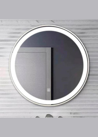 Дзеркало LED DE-M2071D Silver кругле 100смх100см сенсорне включення + підігрів Dusel (316720399)